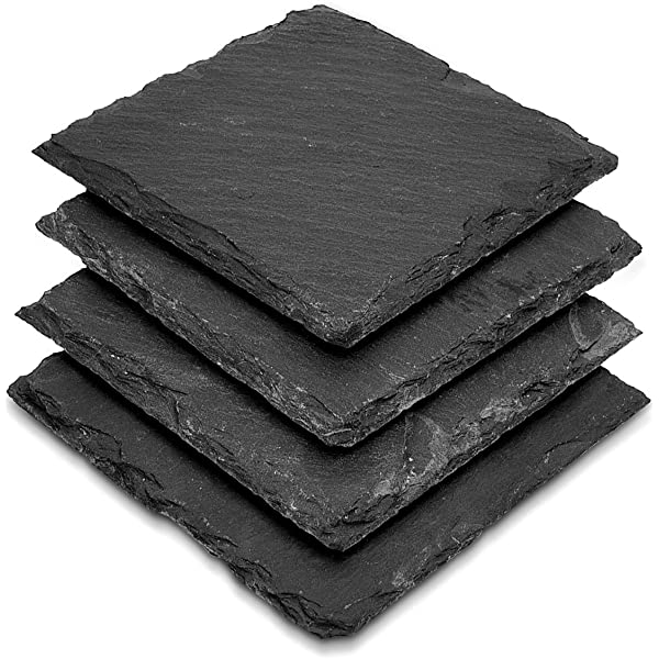 Square Slate Coasters 4pk