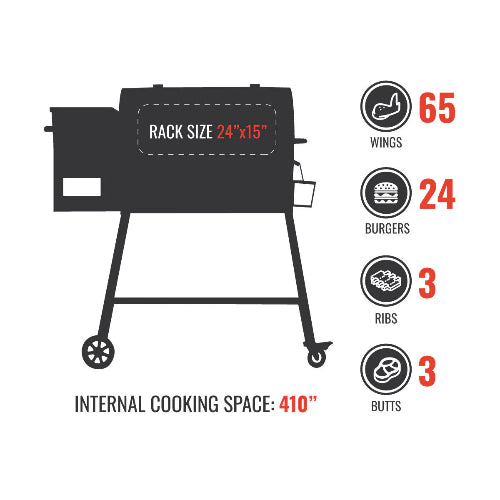 Recteq 410 Cooking Space