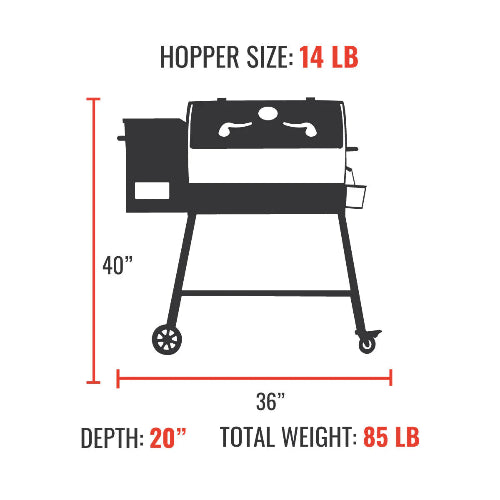 Recteq 410 Hopper Size