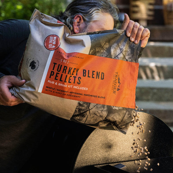 Traeger Turkey Blend Pellets - With Rub & Brine Kit
