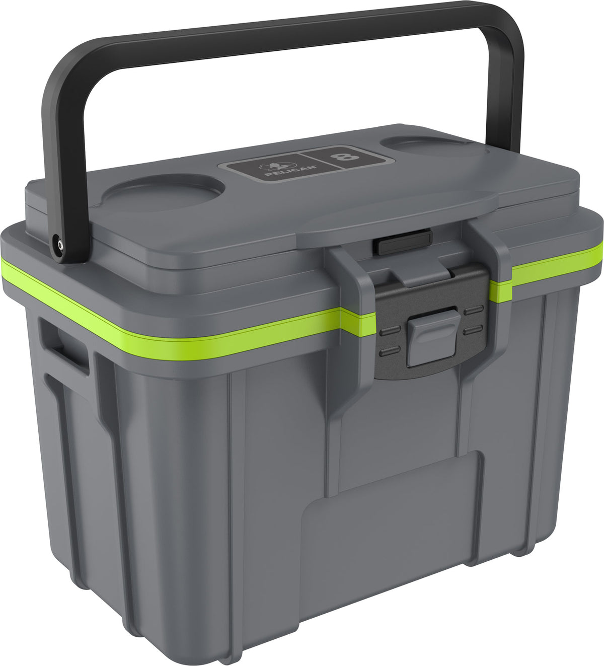 Pelican 8qt Cooler Gray/Green