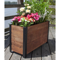 Urban Garden Planter, Recycled Wood and Metal, 2 Sections