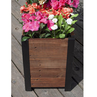 Urban Garden Planter, Recycled Wood and Metal, 2 Sections