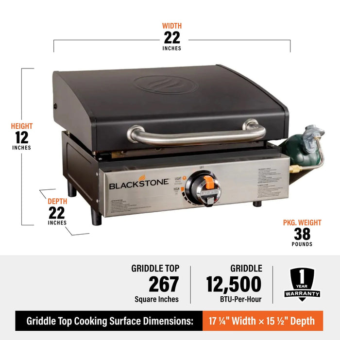 Blackstone Griddles | 17" Tabletop  w/hood