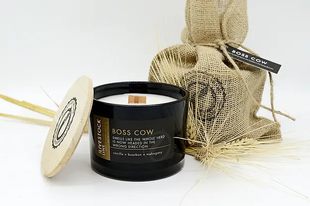 SOS Boss Cow Candle