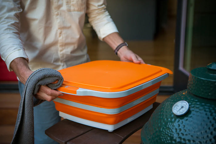 Drip-Ez - XL BBQ Prep Tub - Orange Lid