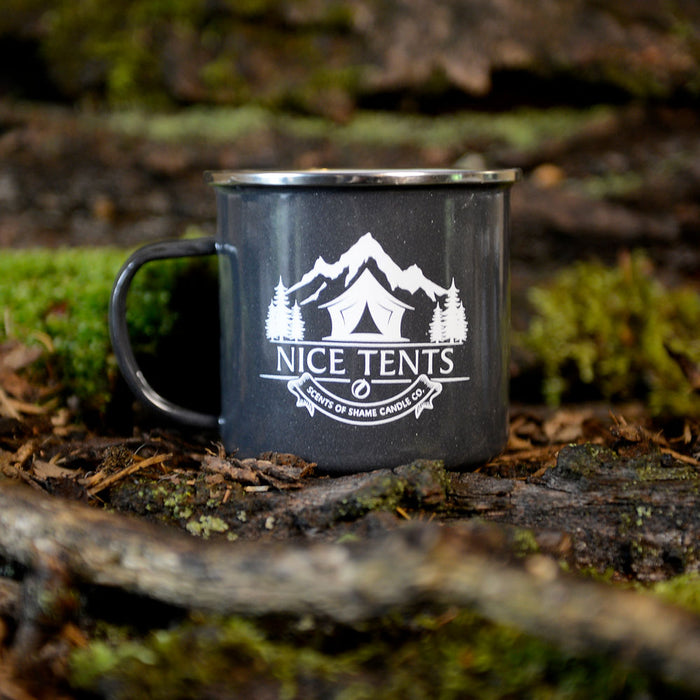 Nice Tents Candle in a Camp Mug