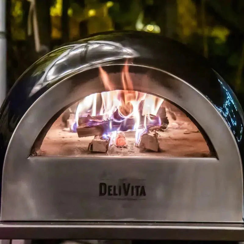 DeliVita Wood Fired Pizza Oven - Very Black