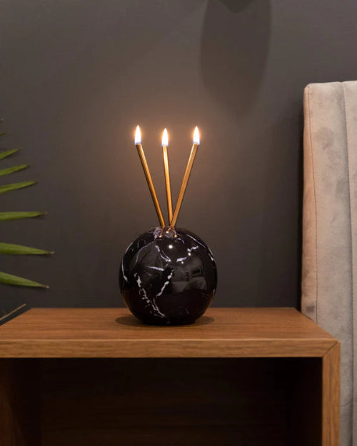 Everlasting Candle Black Marble
