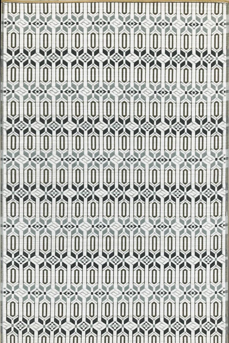 MAD MATS 6x9 Moroccan Grey/White