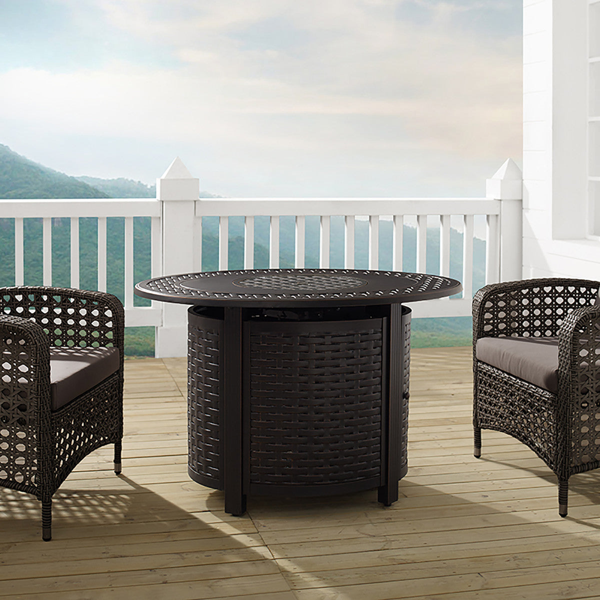 THATCH 39"x32" Convertible Aluminum Firepit OVAL