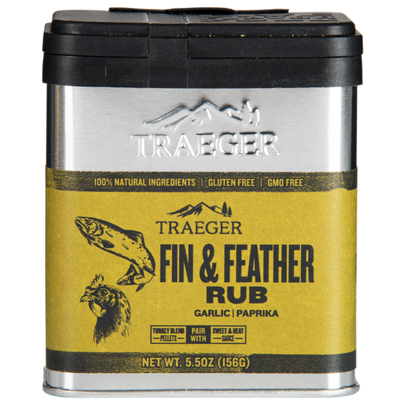 TRAEGER FIN & FEATHER RUB SEASONING – Oak and Iron Outdoor