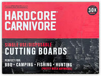 HARDCORE CARNIVORE DISPOSABLE CUTTING BOARD - PACK OF 30