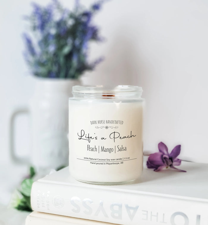 Dark Horse Hand Crafted Lifes A Peach Candle