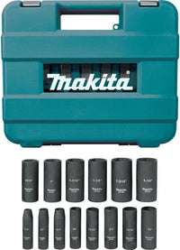 Makita A-96372 1/2"SQ Deep Socket Assorted 14/KT