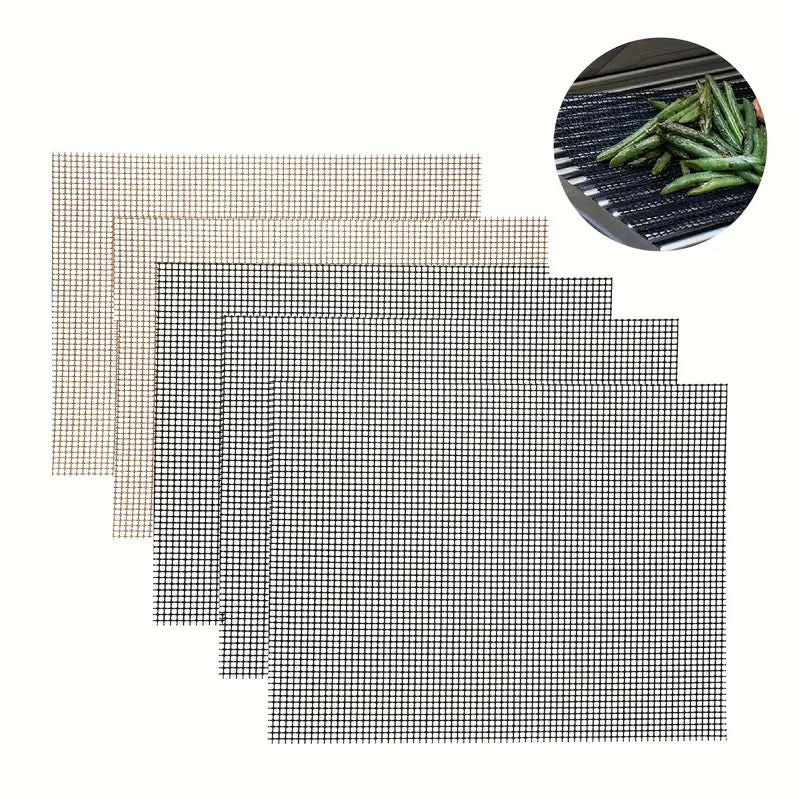 5 Reusable Grill Mats (12.99x15.75inch)