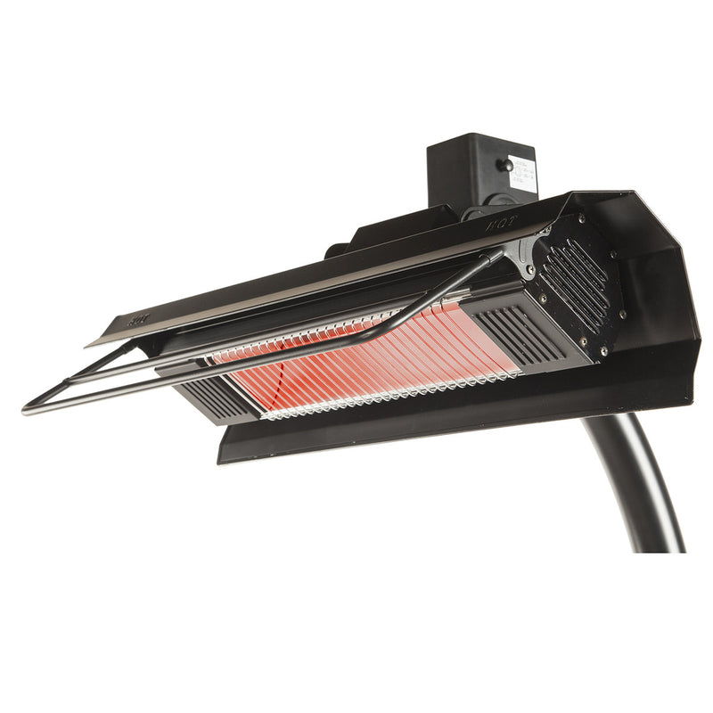 Blk Powder Coated Infrared Patio Heater w/Offset Pole