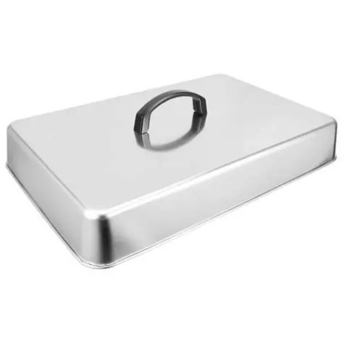 Rectangle basting dome, for steaming, roasting and keeping warm on the griddle