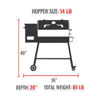 Recteq 410 Hopper Size