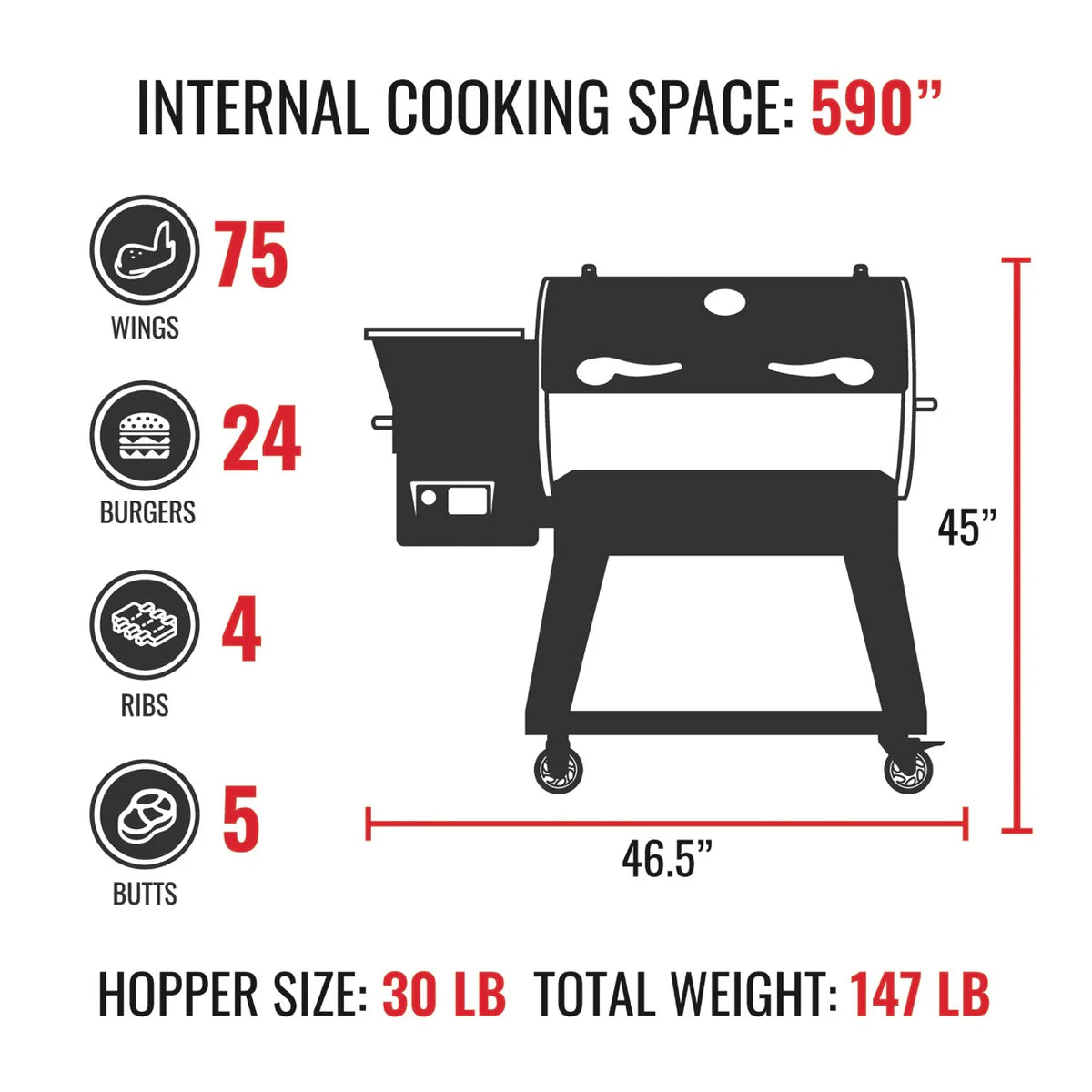 Recteq Deck Boss Cooking Space