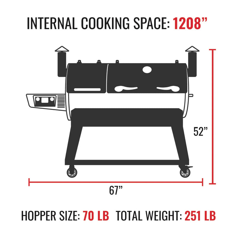 Recteq DualFire Hopper Size