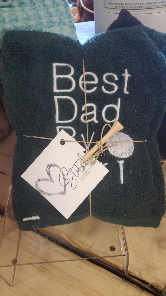 "Best Dad By Par" Tea-Towel