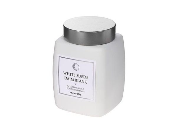 White Suede Candle