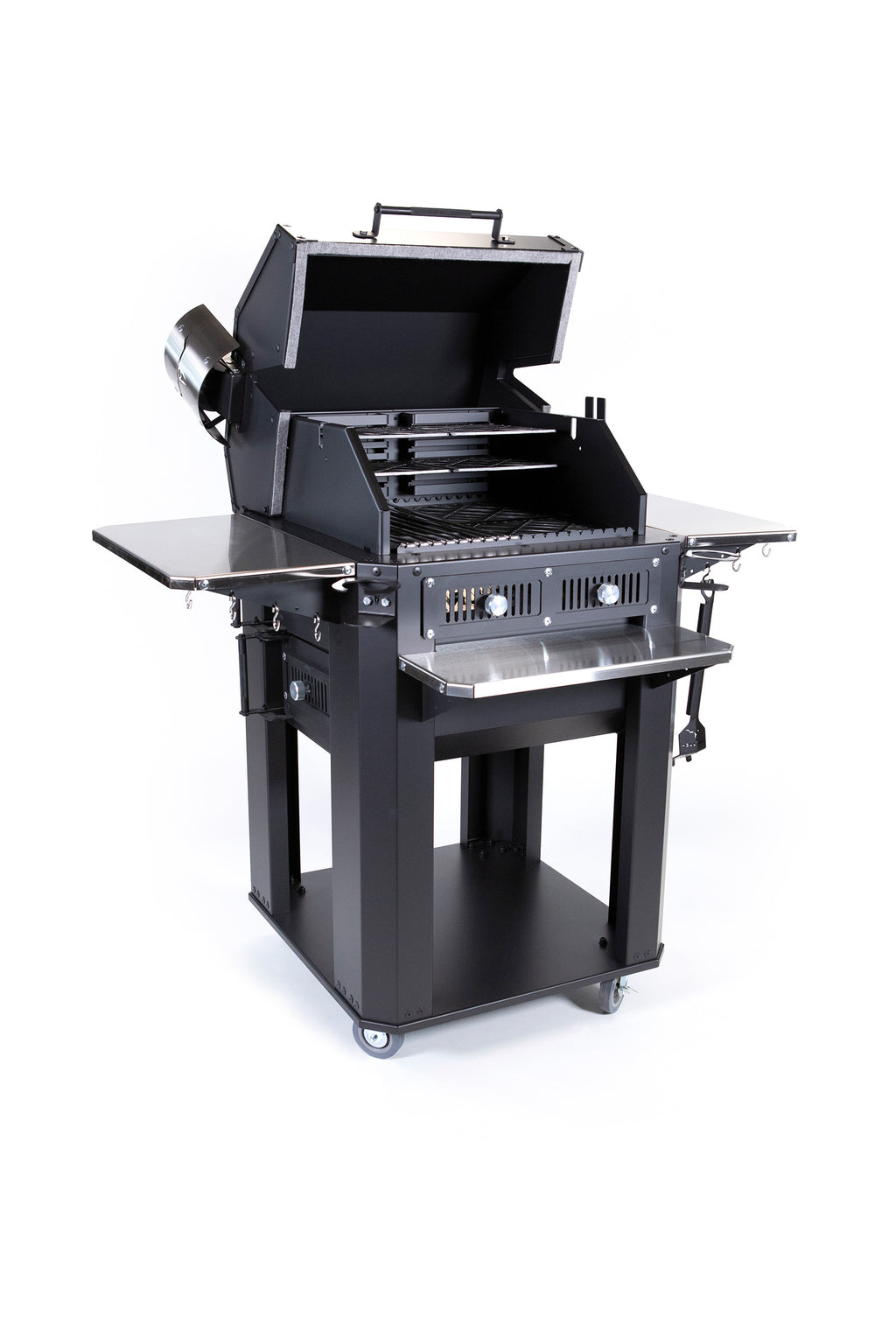 Hellrazr™ Fortress™ Charcoal Grill & Smoker – Oak and Iron Outdoor