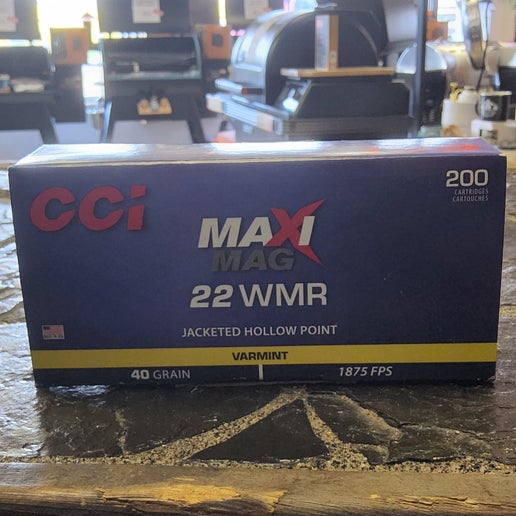 AM 031-023 CCI RF AMMO 22 WMR MAXI MAG 40GR JHP 200CT PACK #958