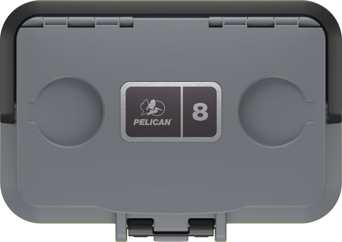 PELICAN - 8QT Personal Cooler Dark Grey / Green
