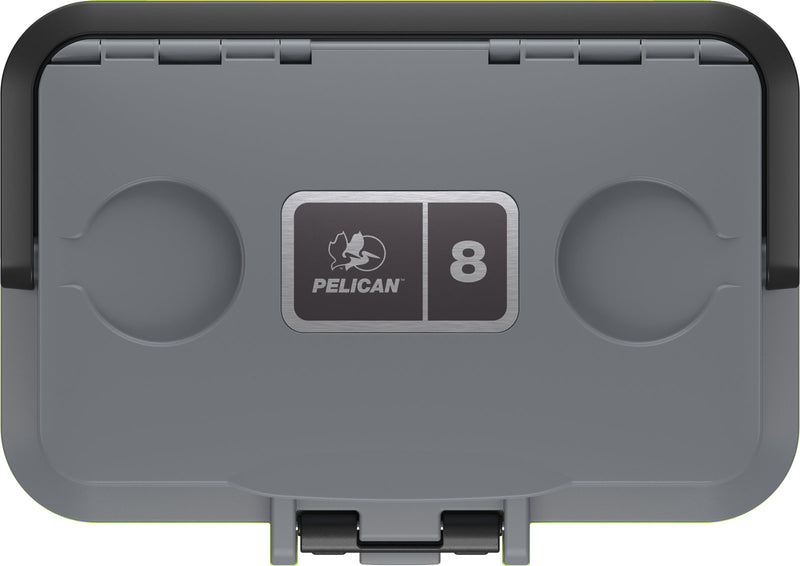 PELICAN - 8QT Personal Cooler Dark Grey / Green