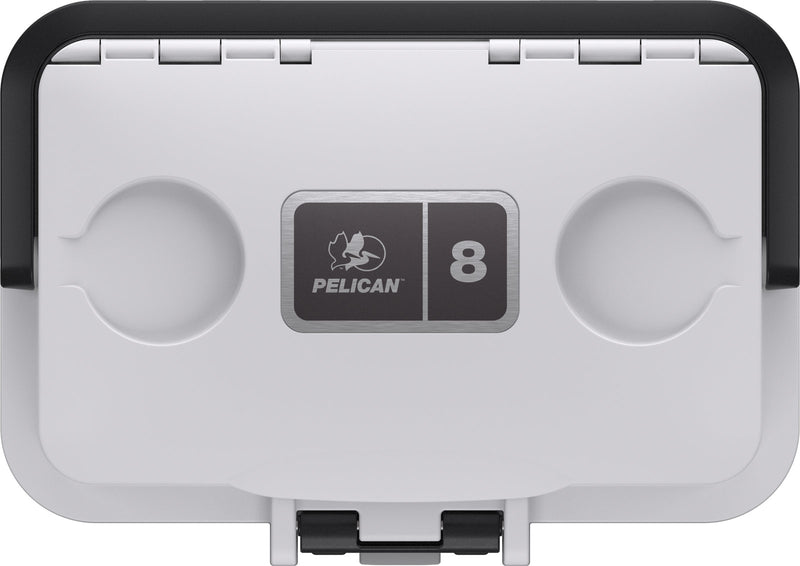 PELICAN - 8QT Personal Cooler White/Grey