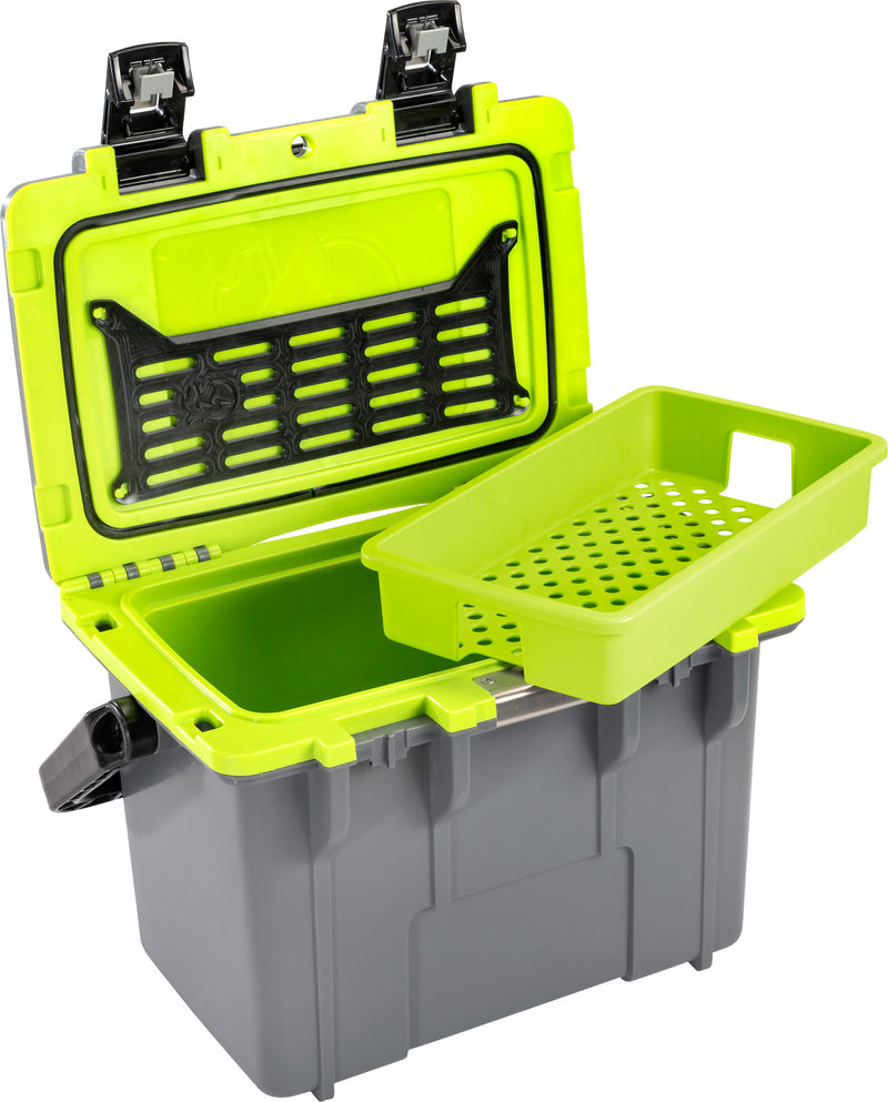 PELICAN - 14QT Personal Cooler - Dark Gray - Green