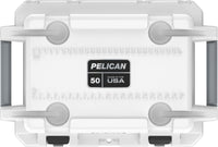 PELICAN - 50QT Elite Cooler White-Gray