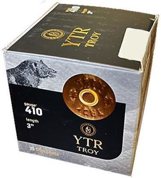 AM 998-501 Troy Ammo 410 ga, 3", 5/8oz #6, Lead Shot, 25 Rounds Per Box