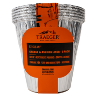 TRAEGER EZ-CLEAN GREASE & ASH KEG LINER 5 PACK