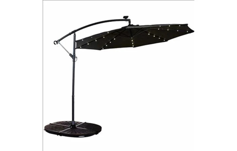 UMBRELLA 10' OFFSET LED ONYX