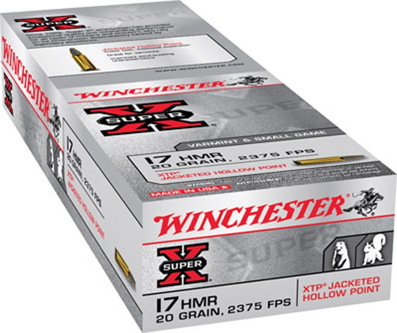 AM 109-805 Winchester RF Ammo 17 HMR 20gr XTP Super-X #X17HMR1