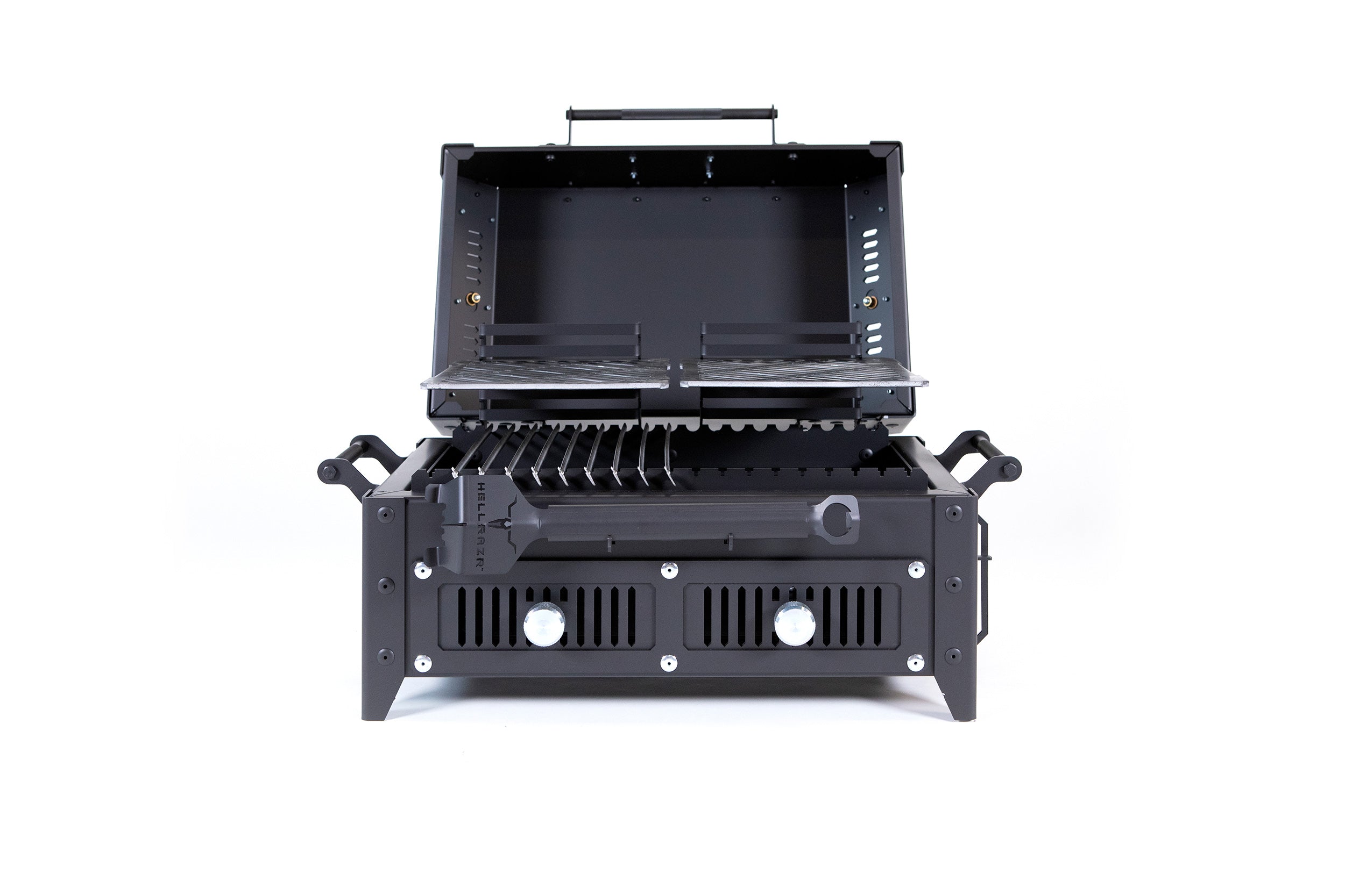 Hellrazr™ YAMA™ Charcoal Grill Smoker – Oak and Iron Outdoor